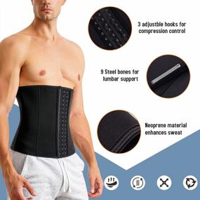 img 3 attached to TAILONG Men'S Waist Trainer Belt For Fitness, Weight Loss, Fat Burning, Back Support And Body Trimming