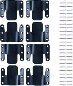 img 4 attached to Connect Your Sofa With Ease: LazyMe Universal Sectional Sofa Interlocking & Connector Bracket Set - 4 Sets, 8 Pieces With Hardware