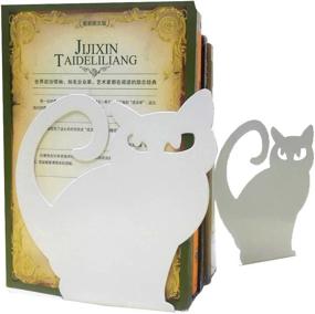 img 4 attached to Add Charm To Your Bookshelf With Winterworm'S Cute Persian Cat Bookends