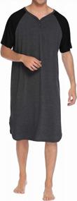 img 4 attached to 🌙 Ultimate Comfort and Style with Ekouaer Sleepwear Sleeve Nightgown Loungewear