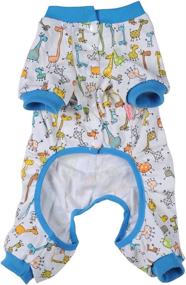 img 4 attached to 🐾 Purrfect Pet Dog Clothes: Pajamas Coat Jumpsuit, Now Available in 3 Colors and 4 Sizes!