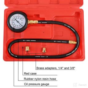 img 3 attached to Professional Engine Diagnostic Oil Pressure Tester Kit | YSTOOL Oil Pressure Gauge Tool with Hose Adapters and Carry Case | Ideal for Cars, ATVs, Trucks | 0-100psi Use