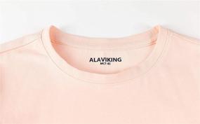 img 2 attached to ALAVIKING Yellow Cotton Crewneck Sleeve Girls' Top: Trendy Clothing for L | Shop Stylish Tees & Blouses