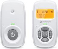 motorola am24 audio baby monitor with lcd screen - extended 1000ft range, enhanced security, two-way talk, room temperature sensor, portable parent unit with long-lasting rechargeable battery logo