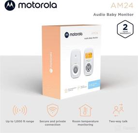 img 3 attached to Motorola AM24 Audio Baby Monitor with LCD Screen - Extended 1000ft Range, Enhanced Security, Two-Way Talk, Room Temperature Sensor, Portable Parent Unit with Long-lasting Rechargeable Battery