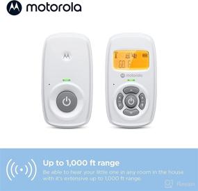 img 2 attached to Motorola AM24 Audio Baby Monitor with LCD Screen - Extended 1000ft Range, Enhanced Security, Two-Way Talk, Room Temperature Sensor, Portable Parent Unit with Long-lasting Rechargeable Battery