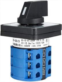 img 1 attached to Versatile Changeover Switch For Universal Use: VictorsHome LW28-20 Rotary Cam Selector With 3 Positions And 12 Terminals, 550V 20A Latching Switches