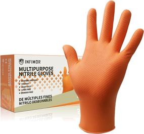 img 4 attached to INFIMOR Nitrile Gloves Disposable X Large