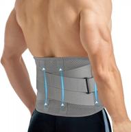 relieve lower back pain with our breathable back brace for men and women, ergonomic design with lumbar pad and effective relief for herniated disc and sciatica logo