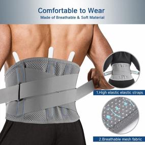 img 2 attached to Relieve Lower Back Pain With Our Breathable Back Brace For Men And Women, Ergonomic Design With Lumbar Pad And Effective Relief For Herniated Disc And Sciatica