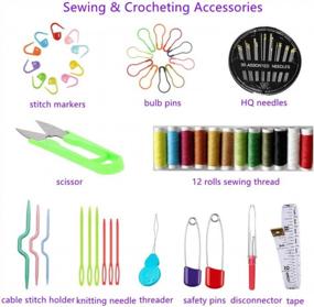 img 1 attached to Complete 100-Piece Crochet Hook Set With Aluminum And Lace Hooks, Plus Accessories For Your Sewing Projects