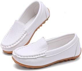 img 1 attached to 👞 Boys' SOFMUO Leather Loafers for Schooling and Walking