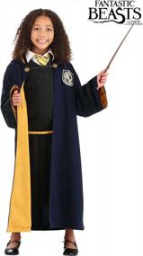 img 3 attached to Hufflepuff Kids Vintage Wizard Robe From Fantastic Beasts: The Crimes Of Grindelwald - Get Yours Now!