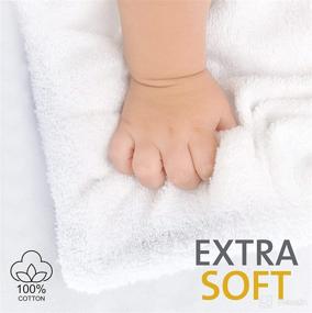 img 1 attached to 👶 Premium Baby Bath Towels with Unique Muslin Bag – 100% Organic Cotton, Soft & Luxurious, Includes Wooden Ring Toy | Perfect Baby Shower Gift, Ideal for both Boys and Girls