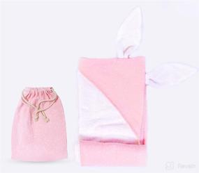 img 2 attached to 👶 Premium Baby Bath Towels with Unique Muslin Bag – 100% Organic Cotton, Soft & Luxurious, Includes Wooden Ring Toy | Perfect Baby Shower Gift, Ideal for both Boys and Girls