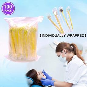 img 2 attached to TENFLY 100Pcs Disposable Dental Exam Mouth Mirrors Oral Dental Mirror Plastic Dental Instrument (Yellow)