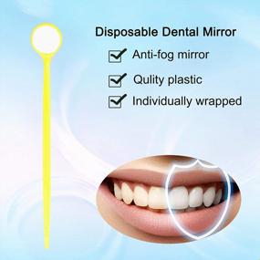 img 3 attached to TENFLY 100Pcs Одноразовые стоматологические зеркала для рта Оральное стоматологическое зеркало Пластиковый стоматологический инструмент (желтый)