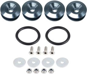 img 4 attached to OUHL Universal JDM Quick Release Fasteners Kit Aluminum Car Bumper Fender Washers For Car Front Rear Bumpers Trunk Hatch Lids Exterior Accessories ... Bumpers & Bumper Accessories