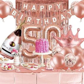 img 1 attached to Birthday Decorations Decoration Rosegold Balloons Event & Party Supplies via Decorations