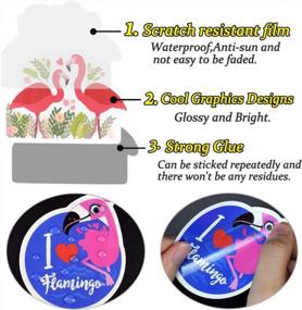 img 1 attached to 50Pcs Flamingo Laptop Stickers For Girls And Boys - Waterproof Flamingo Vinyl Stickers For Water Bottle And More, Ideal Flamingo Stickers For Teens And Children