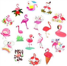 img 3 attached to 50Pcs Flamingo Laptop Stickers For Girls And Boys - Waterproof Flamingo Vinyl Stickers For Water Bottle And More, Ideal Flamingo Stickers For Teens And Children