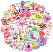 50pcs flamingo laptop stickers for girls and boys - waterproof flamingo vinyl stickers for water bottle and more, ideal flamingo stickers for teens and children logo