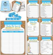 get ready to party with neatz baby shower games for boys - massive set of 7 games (240 cards) in blue mason jar design! logo