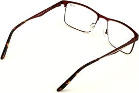 img 2 attached to 👓 Stylish Men's Premium Rectangle Stainless Steel Reading Glasses - Large Metal Reader for Optimal Vision