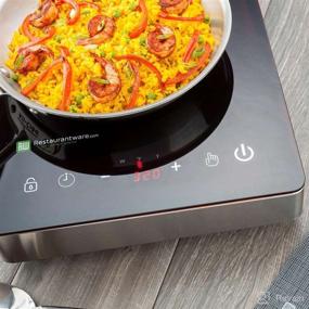 img 1 attached to Home Pro Portable Induction Cooktop RWT0095 - 1800W (120V) Countertop Induction Cooker with Digital Temperature Display - Ideal for Home and RV Cooking - Restaurantware+