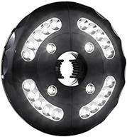 upgraded 24 led cordless patio umbrella light - 12,000 lux battery operated pole light for camping tents & outdoor use logo