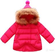 🧥 soft fur hoodies winter warm hooded snowsuit windproof coat outerwear for baby girls and boys fba logo