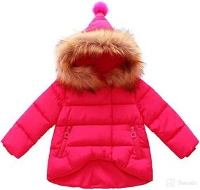 img 4 attached to 🧥 Soft Fur Hoodies Winter Warm Hooded Snowsuit Windproof Coat Outerwear for Baby Girls and Boys FBA