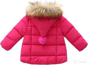 img 3 attached to 🧥 Soft Fur Hoodies Winter Warm Hooded Snowsuit Windproof Coat Outerwear for Baby Girls and Boys FBA