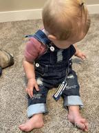 img 1 attached to Adorable KIDSCOOL SPACE Baby Boy Girl Jean Overalls: Trendy Toddler Ripped Denim Workwear review by Matthew Kocur