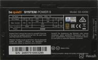 img 1 attached to 400W System Power 8 ATX BeQuiet Power Supply [Black] - Reduce Noise review by Natt Avut