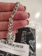 img 1 attached to 🔗 Verona Jewelers 925 Sterling Silver Miami Cuban Link Bracelet for Men - 6.5MM to 14.5MM Thick Solid Curb Chain - Available in 8, 8.5, and 9 Inch Length review by Alton Walton