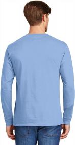 img 1 attached to Hanes Tagless ComfortSoft Long Sleeve T Shirt NAVY L Men's Clothing for Shirts
