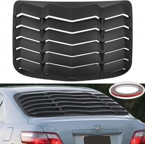 img 4 attached to Matte Black GT Lambo Style ABS Rear Window Louver Sun Shade Windshield Cover For Toyota Camry 2007-2011