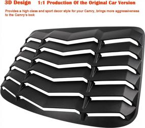 img 2 attached to Matte Black GT Lambo Style ABS Rear Window Louver Sun Shade Windshield Cover For Toyota Camry 2007-2011