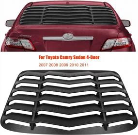 img 1 attached to Matte Black GT Lambo Style ABS Rear Window Louver Sun Shade Windshield Cover For Toyota Camry 2007-2011