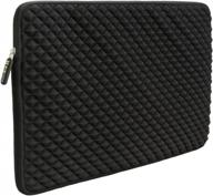 💼 evecase diamond foam neoprene sleeve bag for 12.9-14 inch laptop/tablet, splash & shock resistant - black логотип