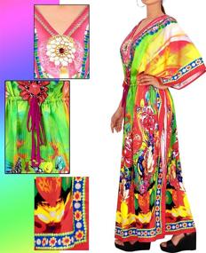 img 2 attached to LEELA Womens Caftan Swimsuit Multi_V558 Women's Clothing via Swimsuits & Cover Ups