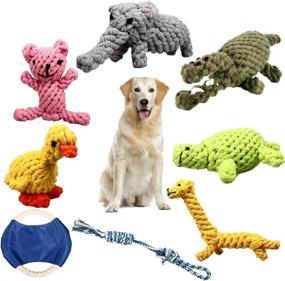 img 4 attached to Puppy Chew Toys Set of 8 – ZOUTOG Dog Rope Toys for Aggressive Chewers | Safe Material for Small/Medium/Large Dog Pets | Playtime & Teeth Cleaning