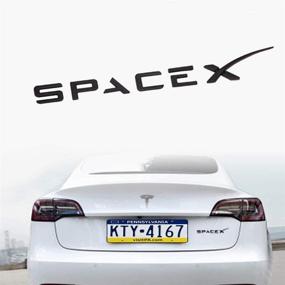 img 4 attached to 🚀 Enhance Your Tesla's Style with SPACEX 3D Metal Tesla Emblem Sticker Badge Decals