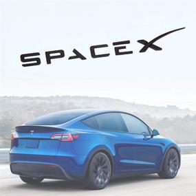 img 1 attached to 🚀 Enhance Your Tesla's Style with SPACEX 3D Metal Tesla Emblem Sticker Badge Decals