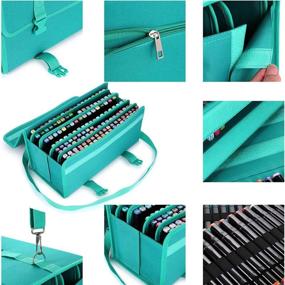 img 2 attached to Green Marker Pen Case With 171 Slots For Various Markers- Alcohol, Sketch, Permanent, Dry Erase, Repair And Highlighter - Ideal For Artists And Crafters - NIUTOP