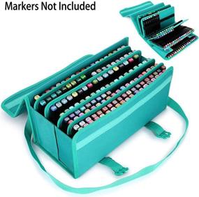 img 3 attached to Green Marker Pen Case With 171 Slots For Various Markers- Alcohol, Sketch, Permanent, Dry Erase, Repair And Highlighter - Ideal For Artists And Crafters - NIUTOP