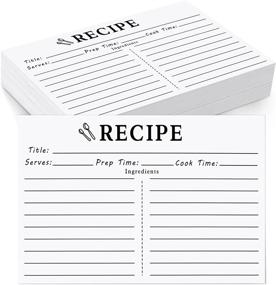 img 4 attached to Set Of 70 Double-Sided 4X6 White Recipe Cards - Perfect For Bridal Showers And Weddings, Blank Space To Record Recipes And Personal Notes