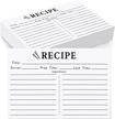 set of 70 double-sided 4x6 white recipe cards - perfect for bridal showers and weddings, blank space to record recipes and personal notes logo