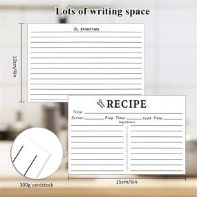 img 3 attached to Set Of 70 Double-Sided 4X6 White Recipe Cards - Perfect For Bridal Showers And Weddings, Blank Space To Record Recipes And Personal Notes
